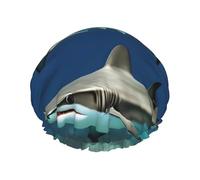 Hammerhead Sharks Bonnet de douche pour femme avec bande élastique lavable