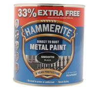 Hammerite 5158235 Peinture pour métal Noir lisse, 1L