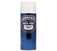 Hammerite Direct to Rust Metal Paint Aerosol Smooth White Finish 400ML by Hammerite