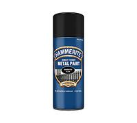 Hammerite - Peinture Antirouille Directe, Noir, Finition Lisse, Aérosol 400ml