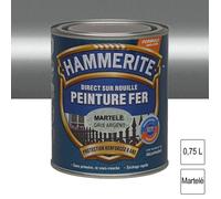 Hammerite fer martelé 0.75l gris argent