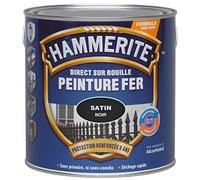 Hammerite Peinture pour fer Satiné 0,25 L Noir