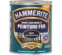 Hammerite – Peinture antirouille – Ferronnerie – Noir – Mat – 0,25 L