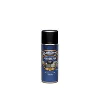 Hammerite - Peinture aérosol Antirouille - Application Direct sur Rouille - Protection Métal Extérieur - Séchage rapide et finition durable - Noir Satin 400ml