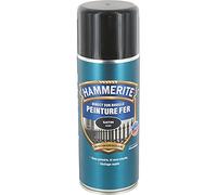 Hammerite - Peinture aérosol Antirouille - Application Direct sur Rouille - Protection Métal Extérieur - Séchage rapide et finition durable - Noir Satin 400ml