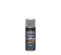 Hammerite - Peinture aérosol Antirouille - Application Direct sur Rouille - Protection Métal Extérieur - Séchage rapide et finition durable - Gris Argent Martelé 400ml