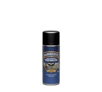 Hammerite - Peinture aérosol Antirouille - Application Direct sur Rouille - Protection Métal Extérieur - Séchage rapide et finition durable - Noir Brillant 400ml