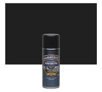 Hammerite - Peinture aérosol Antirouille - Application Direct sur Rouille - Protection Métal Extérieur - Séchage rapide et finition durable - Noir Martelé 400ml