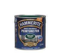 Hammerite Peinture Métal Direct sur Rouille - Anticorrosion, imperméable, direct sans sous-couche - Vert Basque RAL 6005 Brillant 2,5 L