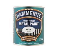 Hammerite - Peinture métal satinée blanche contre la rouille 750ml
