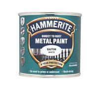 Hammerite - Peinture Métallique Satinée Directe à la Rouille Blanche 250ml