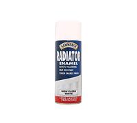 Hammerite Peinture pour radiateur, finition émail solide, peinture résistante à la chaleur, peinture blanche brillante pour métal, protection contre la corrosion et la rouille, séchage rapide, aérosol