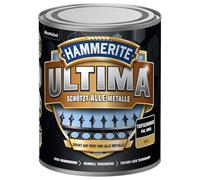 Hammerite Ultima Matt Vernis de protection pour métal, vernis de protection de qualité supérieure pour tous les métaux extérieurs, noir profond RAL 9005, 750 ml