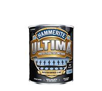 Hammerite Ultima - Peinture Acrylique Tous Métaux - 3 en 1 : Antirouille, Direct sur Rouille et Sans Sous-couche - Brillant Noir 0,75 L