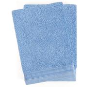 Hammetex Lot de 2 Gants de Toilette pour Le Bain 15x22 cm, 100% Coton, Doux, Résistant, Absorbant, Certifiés Oeko-TEX, Bleu Clair