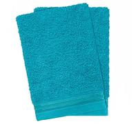 Hammetex Lot de 2 Gants de Toilette pour Le Bain 15x22 cm, 100% Coton, Doux, Résistant, Absorbant, Certifiés Oeko-TEX, Bleu Clair
