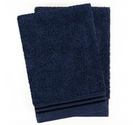 Hammetex Lot de 2 Gants de Toilette pour Le Bain 15x22 cm, 100% Coton, Doux, Résistant, Absorbant, Certifiés Oeko-TEX, Bleu foncé