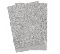 Hammetex Lot de 2 Gants de Toilette pour Le Bain 15x22 cm, 100% Coton, Doux, Résistant, Absorbant, Certifiés Oeko-TEX, Gris Clair