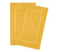 Hammetex Lot de 2 Tapis de Bain 51x86 cm, 100% Coton 900 GSM, Antidérapants, Lavables, Absorbants, Certifiés Oeko-TEX, Moutarde