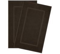 Hammetex Lot de 2 Tapis de Bain 51x86 cm, 100% Coton 900 GSM, Antidérapants, Lavables, Absorbants, Certifiés Oeko-TEX, Noir