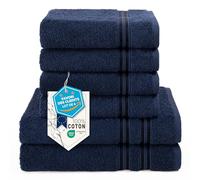 Hammetex Lot de 6 Serviettes, 2 de Bain 70x140 + 4 de Toilette 50x100 cm