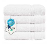 Hammetex Serviettes de Toilette Lot de 4 50x100 cm, 100% Coton Éponge