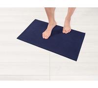 Hammetex Tapis de Bain Antidérapant 43x61 cm, 100% Coton 1200 GSM, Lavable, Absorbant, Séchage Rapide, Certifié Oeko-TEX, Bleu foncé