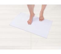 Hammetex Tapis de Bain Antidérapant 43x61 cm, 100% Coton 1200 GSM, Lavable, Absorbant, Séchage Rapide, Certifié Oeko-TEX, Blanc