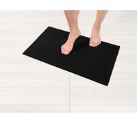 Hammetex Tapis de Bain Antidérapant 43x61 cm, 100% Coton 1200 GSM, Lavable, Absorbant, Séchage Rapide, Certifié Oeko-TEX, Noir