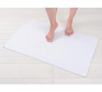 Hammetex Tapis de Bain Antidérapant 51x86 cm, 100% Coton 1200 GSM, Lavable, Absorbant, Séchage Rapide, Certifié Oeko-TEX, Blanc