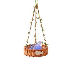 Hammock Bird - 15x4cm Nest de canari rétro, imitation rotin vintage | Messé à la main Respirant facile à nettoyer pour Cockatiel | Canary Interroor Cramping Foraging Arricchment