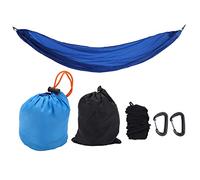Hammock,Camping Hammock, Portable Parachute Hammock with Storage Bag and snap Hook for Outdoor Activities(Grey)(Blue)