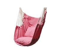 Hammock Chair, Hammock Chair Hanging Rope Swing, Max 150Kg, For Superior Comfort, Durability,Pink, Pink