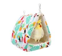Hammock Nest Bird Cage, Soft Cotton Resting Hammock, 5.91x5.91x5.71 inches, Warm Winter Hanging Bed, Cozy Habitat Budgerigar Conure for Garden, Park & Living Room (Multicolor)