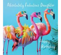 Hammond Gower Carte d'anniversaire amusante pour fille - Motif flamant rose - Finition à la main avec strass - Carte d'anniversaire vibrante pour une fille absolument fabuleuse