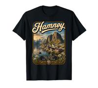 Hamnoy, Norvège, Voyage Vintage dans Les îles Lofoten T-Shirt Graphique avec Valeur