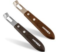 HAMOER Lot de 2 zesteurs de couteaux à canaux pour fruits et légumes pour décorer les cocktails, les desserts et les salades avec embout en acier inoxydable