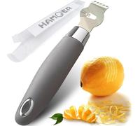HAMOER Râpe à fromage avec outil pour râper les agrumes et le citron pour Kitchenaid, grattoir à couteaux à canal rainuré multifonction, lame en acier inoxydable et manche incurvé au design