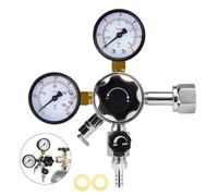 HAMON Régulateur de Pression CO2 Manomètre Double W21.8 Régulateur de Pression Régulateur de CO2, régulateur de bière Pression avec Pression de Service 0-3000 PSI pour Distributeur de bière