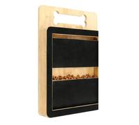 Hamosky Planche à gratter pour chien avec boîte à friandises, tampon à gratter pour chien, papier abrasif en bois avec boîte à friandises, tapis de meulage en papier de verre en bois, 35 cm, lime à