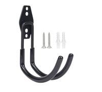 Hamosky Support mural en J en acier robuste pour câble de chargeur EV, capacité de 80 kg, noir, hauteur 14,6 cm, organiseur de câbles avec protection en caoutchouc