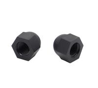 HamPaesk 5-20 Pièces M3 M4 M5 M6 M8 M10 M12 Noir Blanc Nylon Plastique Hexagone Gland Capuchon Décoratif Couverture Demi-Cercle Dôme Écrou(Black,M5 20Pcs)