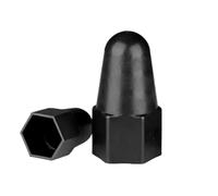 HamPaesk Capuchons De Protection D'écrou Boulon M6-M30 Noir/Blanc, Couvercle À Vis Hexagonale en Plastique for Étanche La Poussière, Capuchon Allongé 2-10 Pièces(Black,30x70xM20(5pcs))