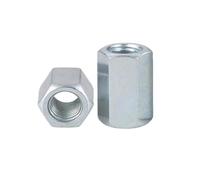 HamPaesk Écrous De Couplage À Tige Hexagonale Galvanisée M6 M8 M10 M12 M14, Écrou Fileté Connexion Long DIN 6334, 2 10 Pièces(10pcs,M6x10x25)