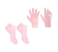 HAMPPLIES 1 ensemble Chaussettes et Gants Exfoliants Hydratants pour Ensemble de Rose pour Soin Peau Protection Callosités