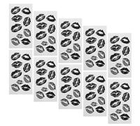 HAMPPLIES 10 Feuilles Tatouages Temporaires Lèvres Cosmétiques Autocollants Réalistes Kiss pour Femmes et Danseuses Décorations Étanches pour Saint-valentin Halloween et Cosplay