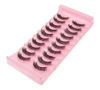 HAMPPLIES 10 paires Faux Cils Naturels et Épais Extensions de Cils Longues et Bouclées Accessoires de Maquillage pour Regard Intense et Volumineux