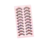 HAMPPLIES 10 paires Faux Cils Naturels Légers et Courbés Extensions Œil Confortables pour Femmes Maquillage Intense et Look Sophistiqué
