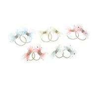 HAMPPLIES 10 pièces Bow Hair Ropes Elastic Ponytail Holders For Women Cute Hair Ties