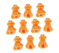 HAMPPLIES 10 Pièces Breloques Serpent Résine Dorée DIY Pendentifs Astrologie Chinoise Année Du Serpent pour Bracelets Colliers Porte-clés Décoration Festive